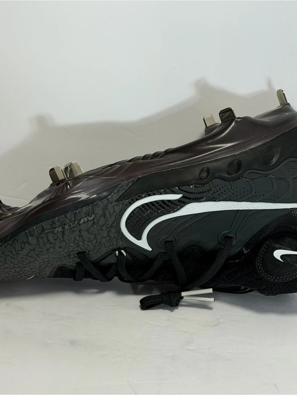 Nike Alpha Huarache NXT Black Metal Baseball Cleats DJ6517-010 Men's Size 11 - Picture 6 of 8
